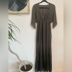 Gypsy 05 Ombré Gray Silk Maxi Dress Small NWOT